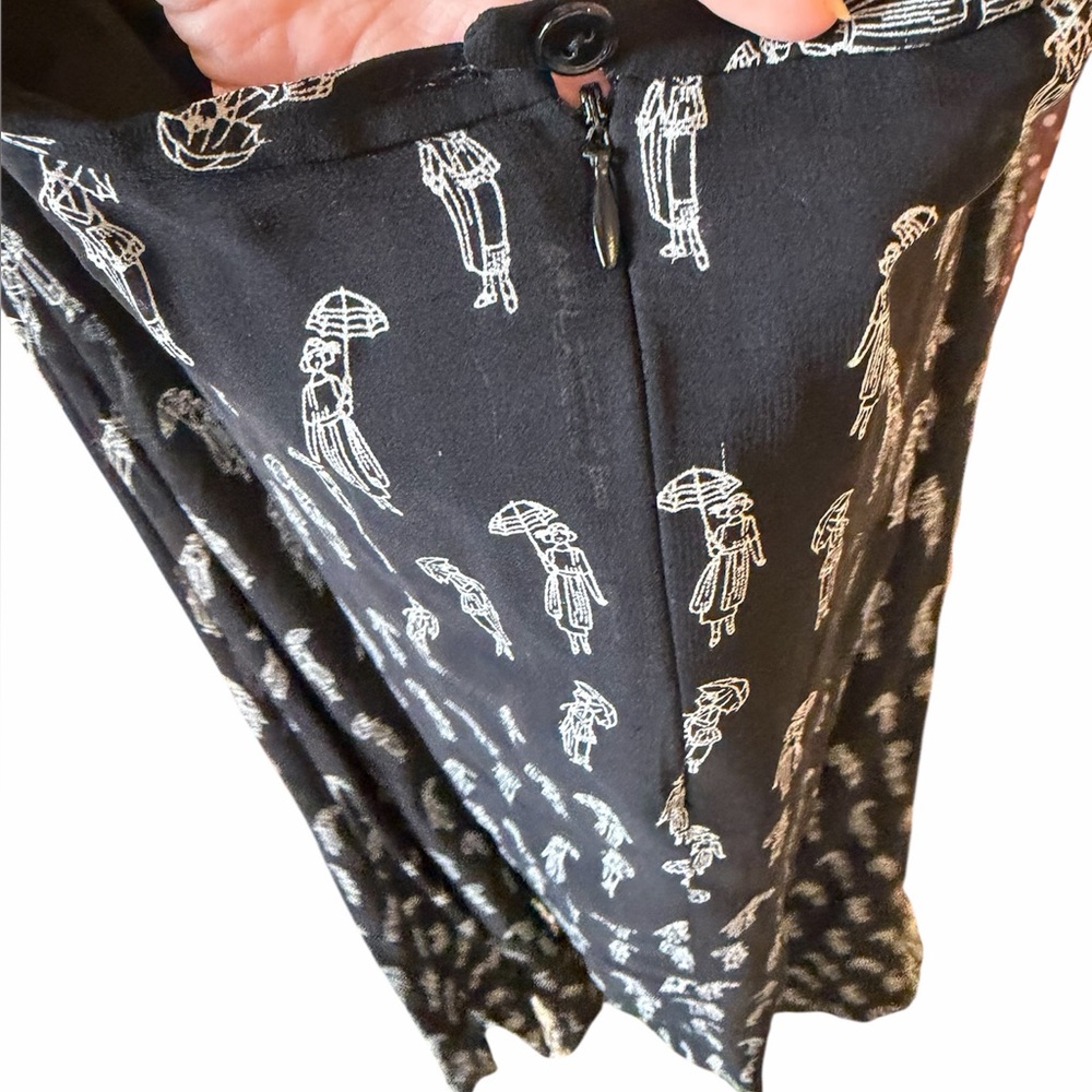 Due per Due 100% Silk Black Maxi Skirt- Size 14 - Picture 3 of 8
